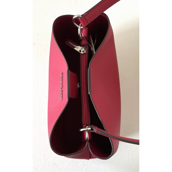 New Michael Kors Pratt Medium Shoulder Bag Dark Raspberry - Picture 6 of 6